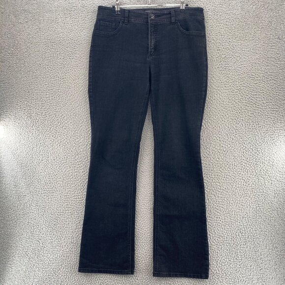 Chicos Jeans Womens 0.5 US 6 Black So Slimming Bootcut Denim Stretch Everyday - Picture 1 of 12